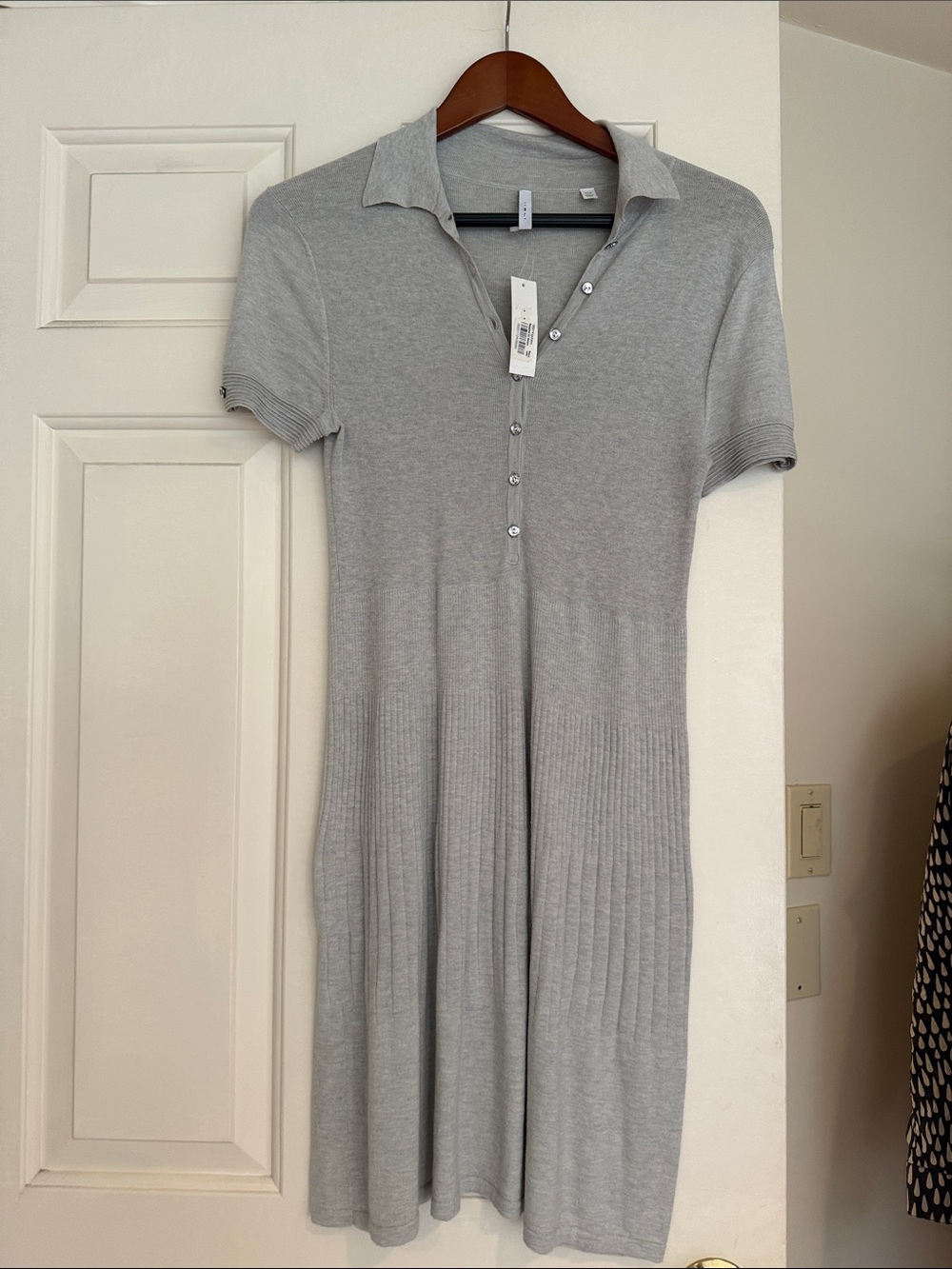 COS Grey Polo Knit Mini Dress